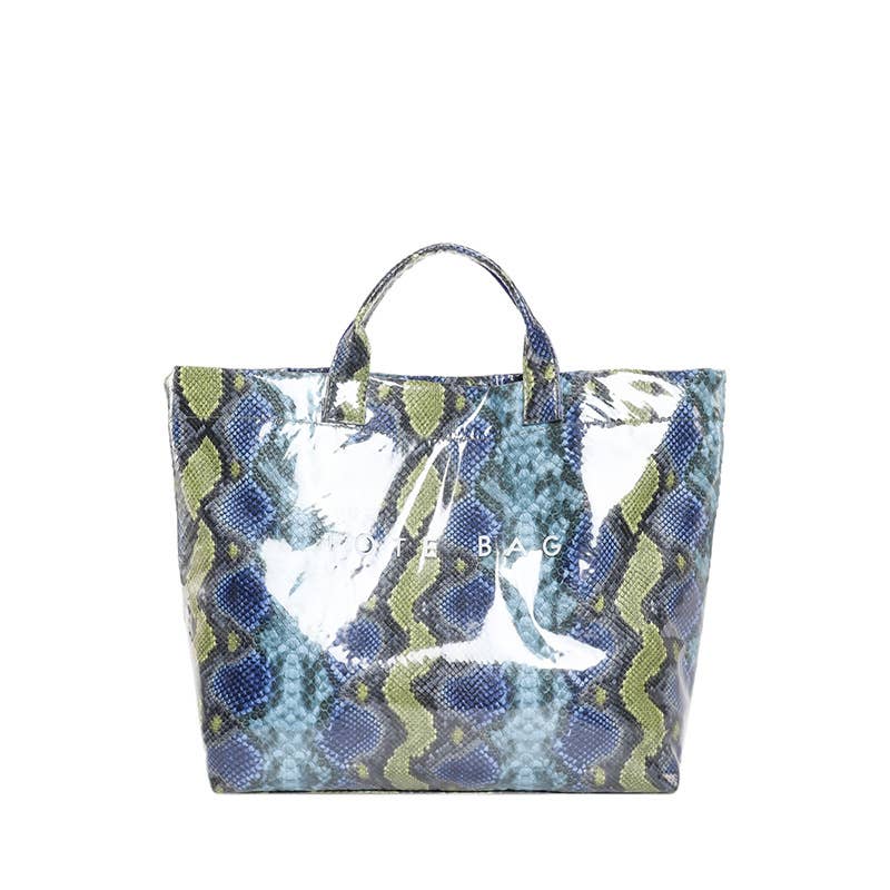 Fashionable printed snake pattern handbag
