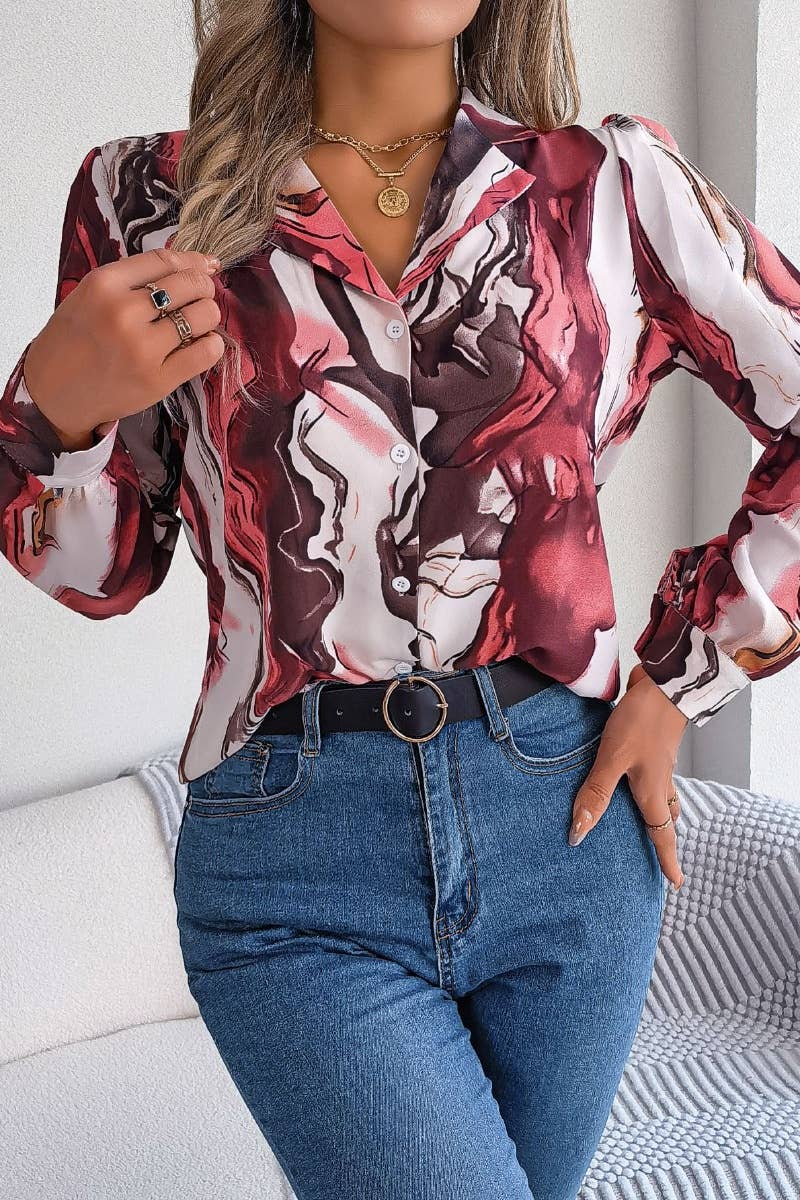 CWTDSL0086_SUMMER COLOR STRIPED LONG-SLEEVED SHIRT