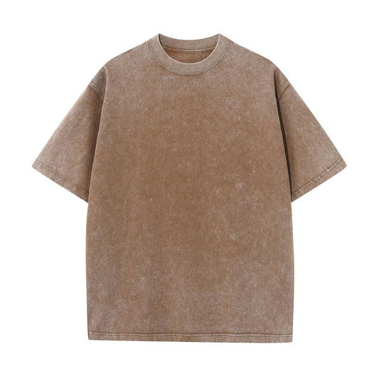270g Heavyweight Wax-Dyed Vintage Cotton T-Shirt–Custom Logo