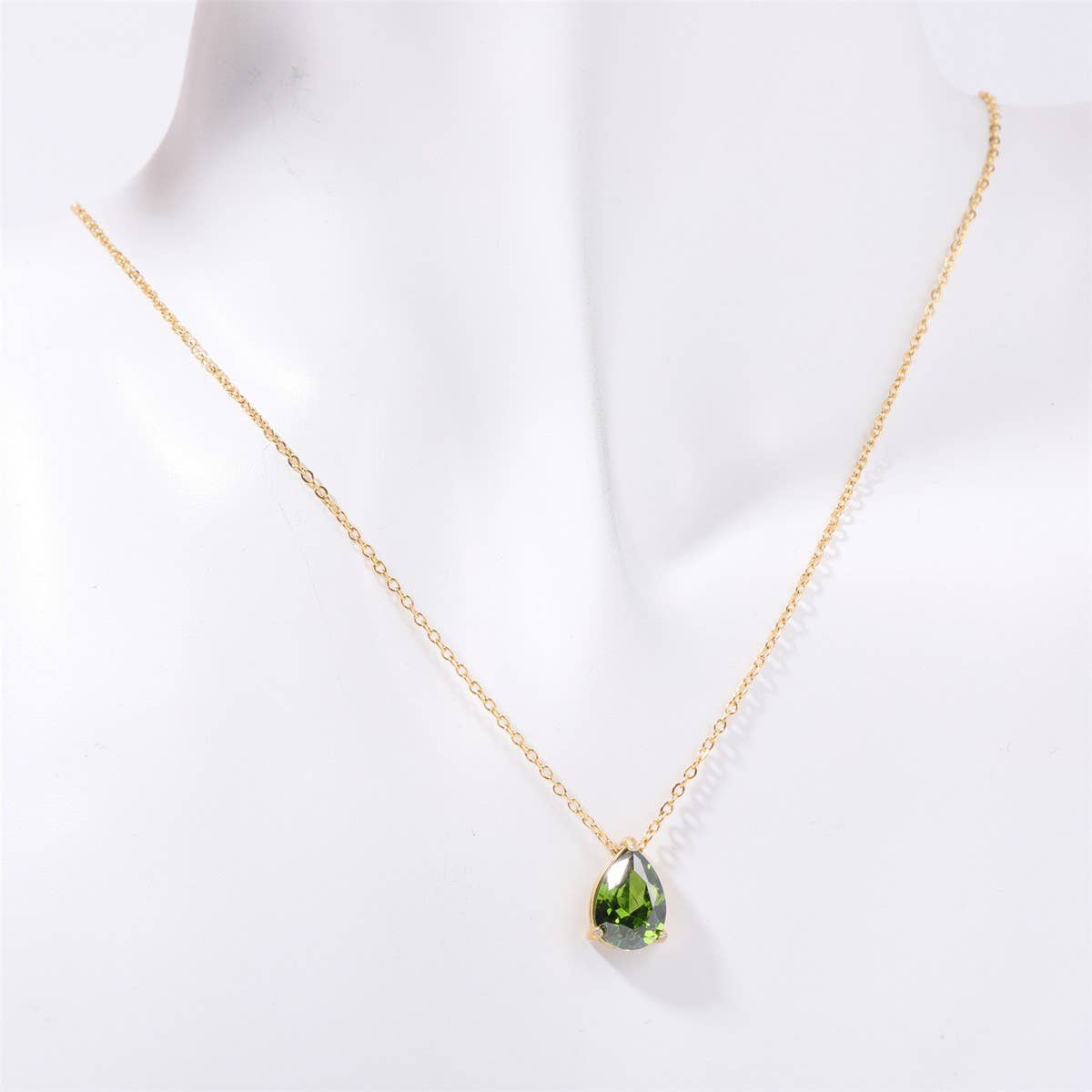Teardrop Zircon December Birthstone Necklace