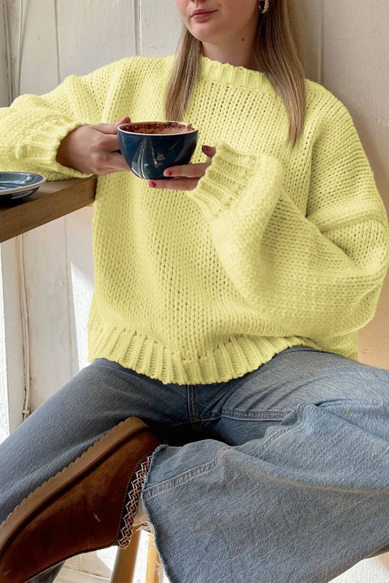 CWOSWL07495_CASUAL CREW NECK LONG SLEEVE LINED SWEATER