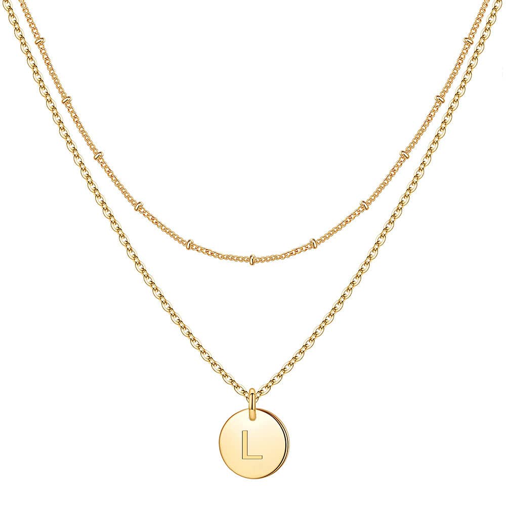 Circular 26-letter light luxury collarbone chain