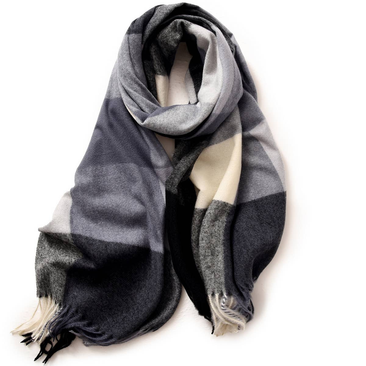 Elegant Plaid Shawl - Winter Scarf for Women