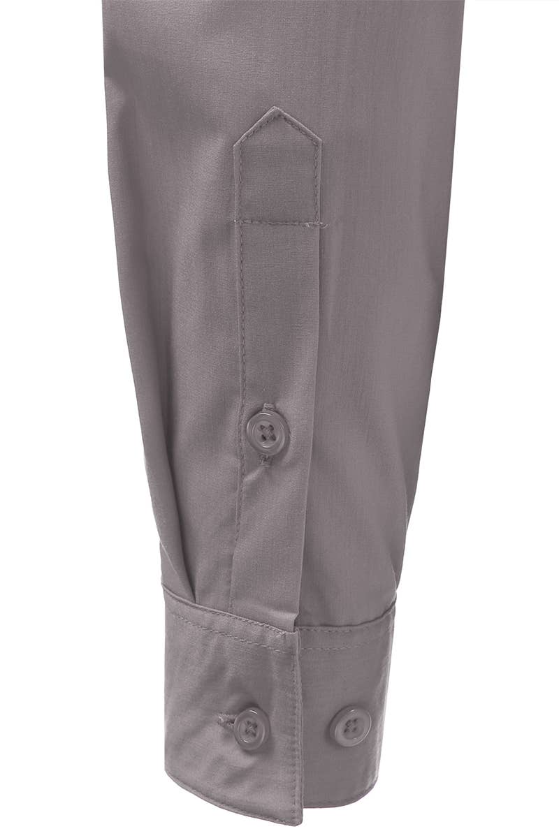 CWTSTL708_Basic Slim Fit Simple LongSleeve Button Down Shirt