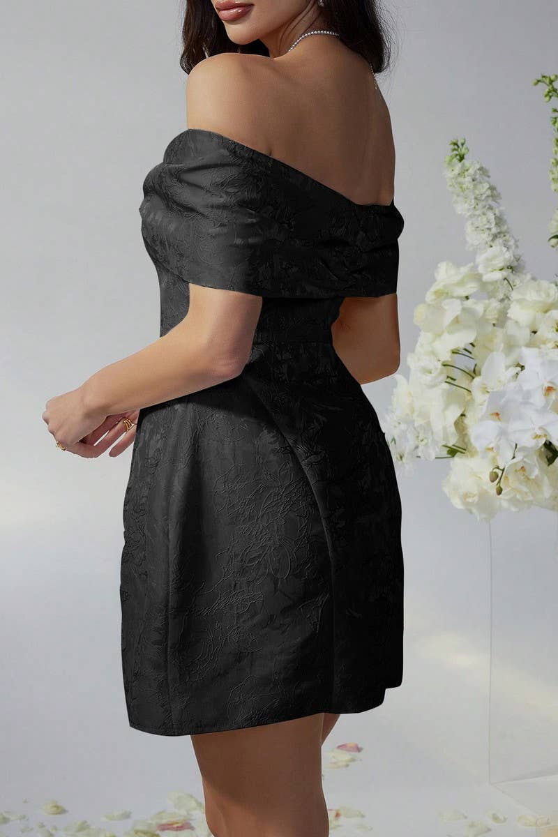 CWDSD7851_BOW-KNOT LADYLIKE TUBE TOP DRESS