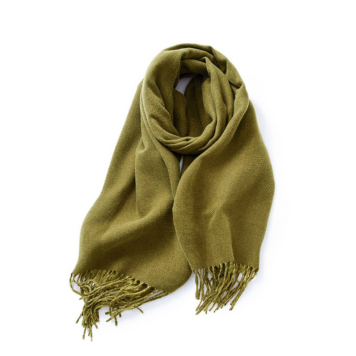 Fashion Scarf - Soft Faux Cashmere with Tassels_CWASC0174