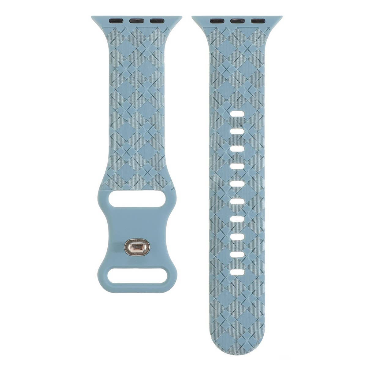 APPLE WATCH9-1 ENGRAVED CHECKERED SILICONE STRAP_CWWW0052