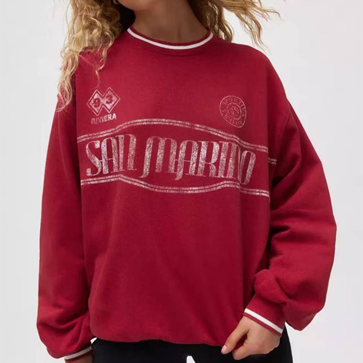 COMFORTABLE PRINTED LONG-SLEEVED PULLOVER HOODIE