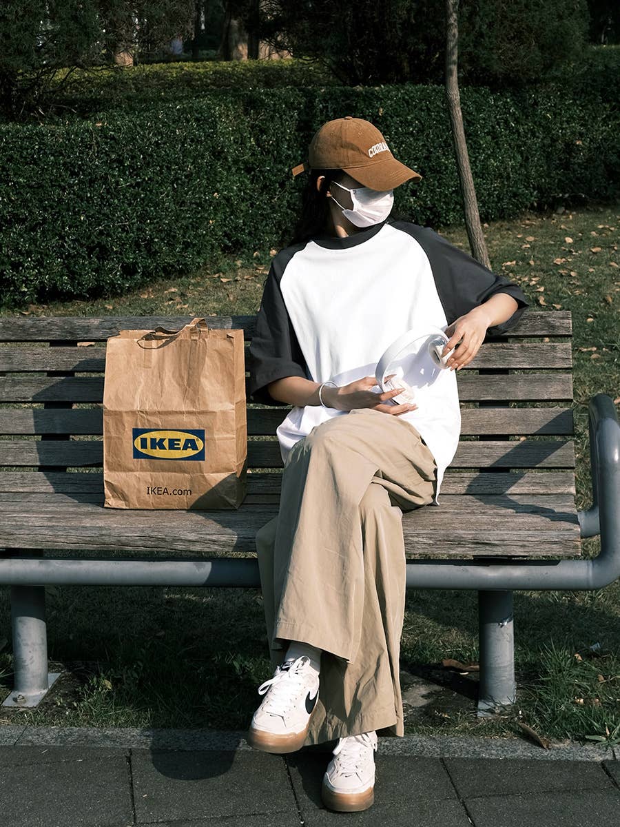 CWTTS0929_COLOR CONTRASTING CASUAL UNISEX T SHIRT