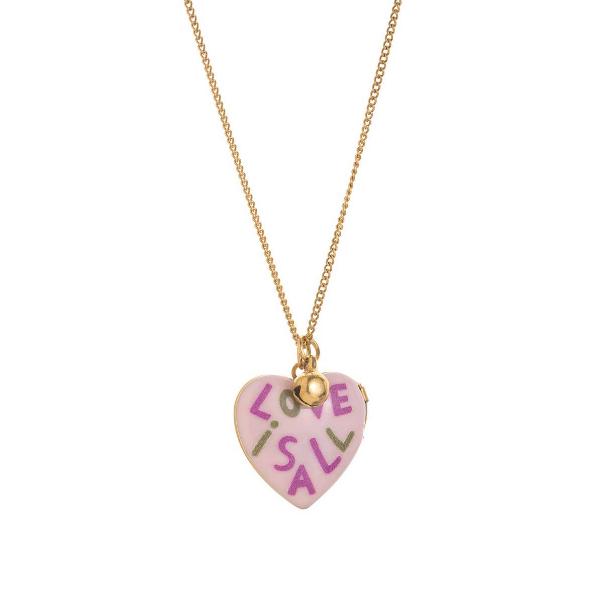Heart Locket Oval Photo Necklace Gold Plated