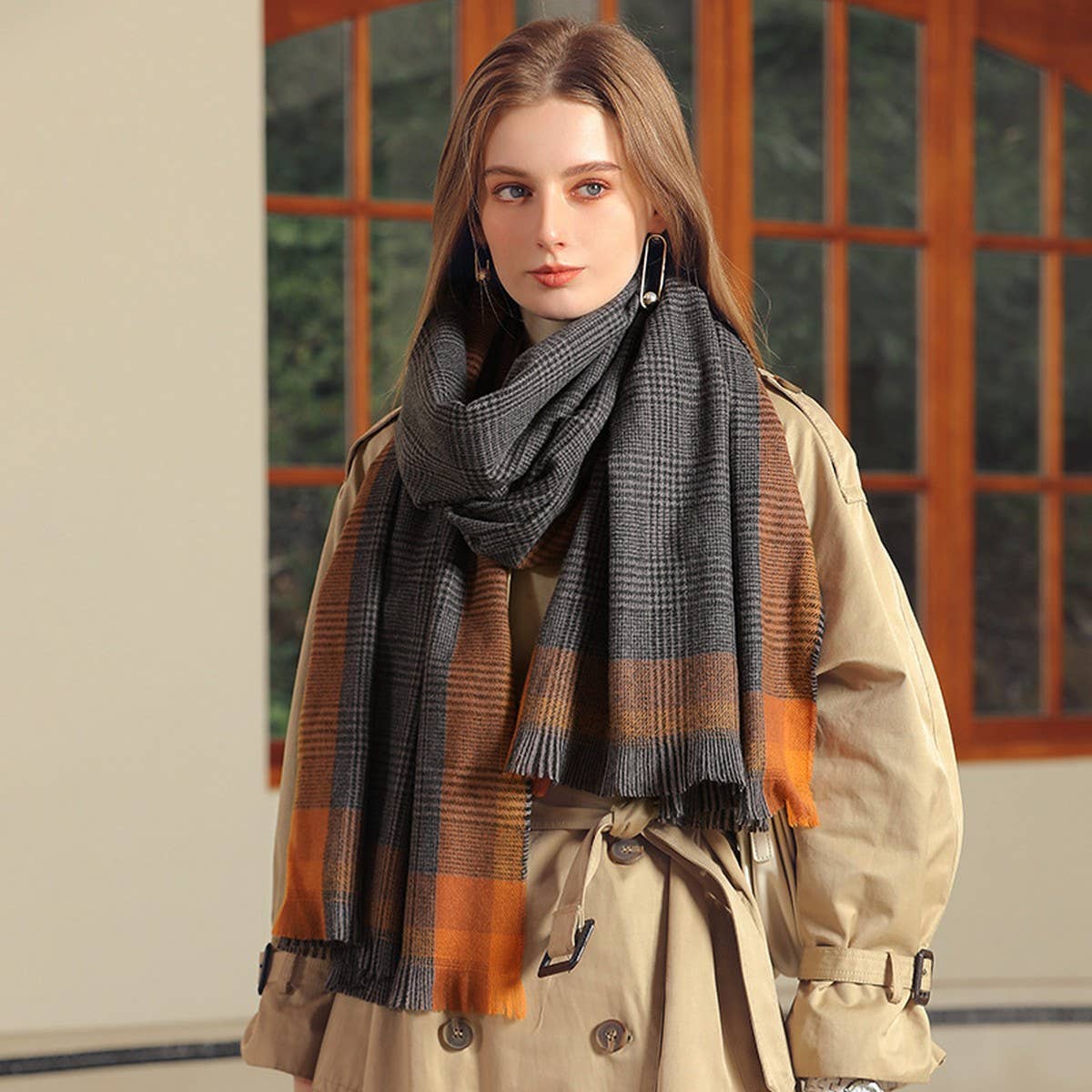 WOMEN  CLASSIC SCARVES SOFT CHUNKY SHAWL WRAP