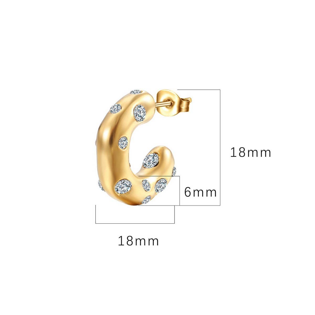 LIGHTWEIGHT COLORFUL GOLD HOOP EARRINGS