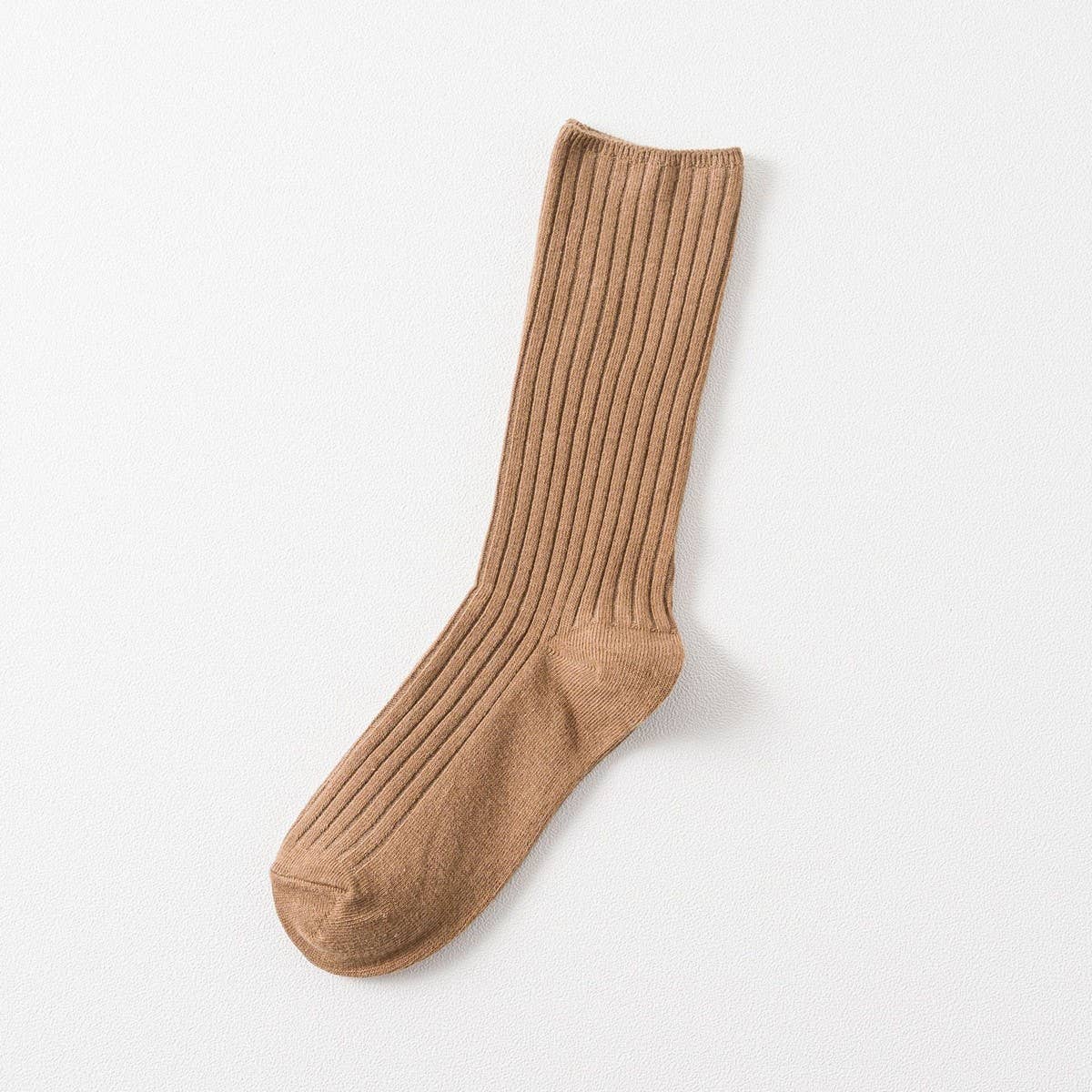 CWMS2520_AUTUMN AND WINTER SOLID COLOR MID-CALF SOCKS