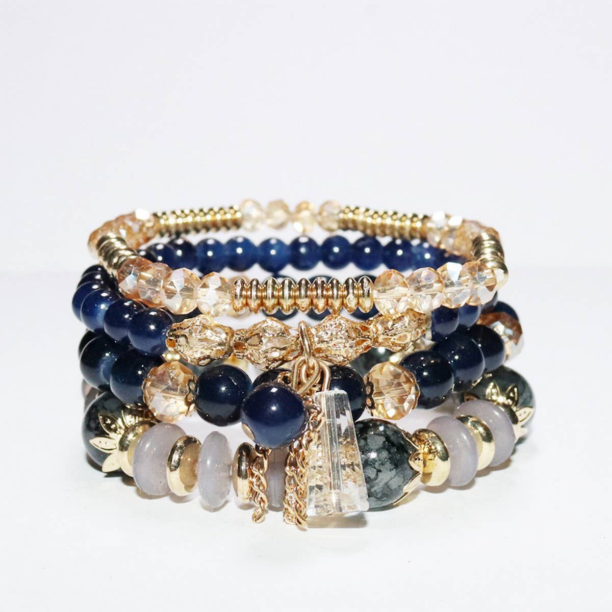 MULTI-LAYERED CRYSTAL BRACELET EXOTIC SET