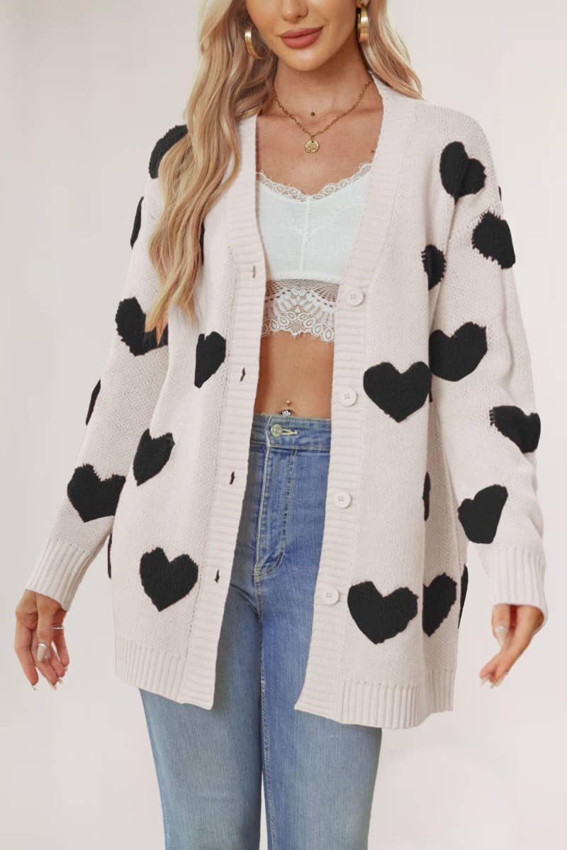 CWOCAL1826_LONG LOVE BUTTON LONG SLEEVE SWEATER CARDIGAN