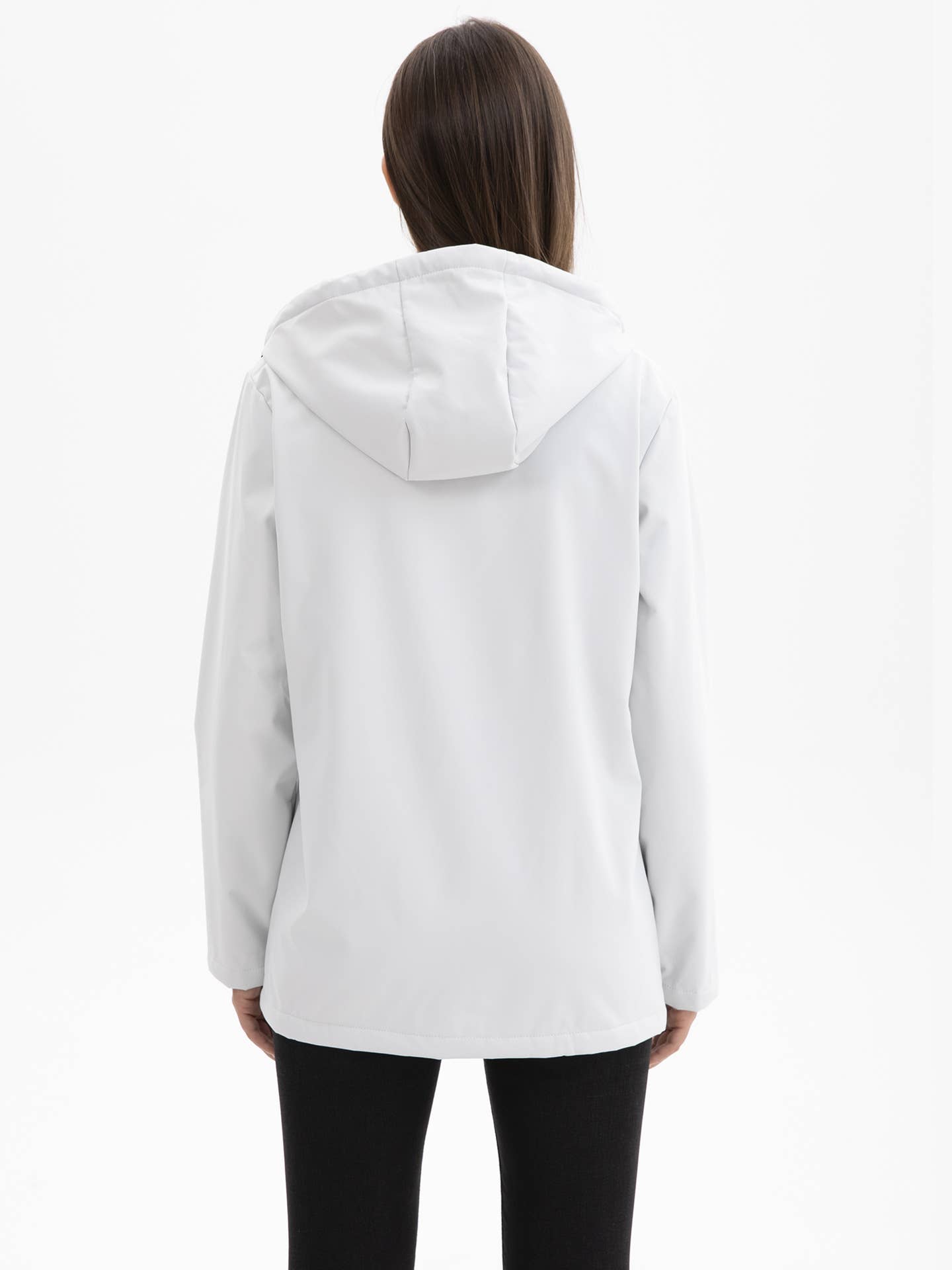 Composite fleece waterproof hooded windbreaker