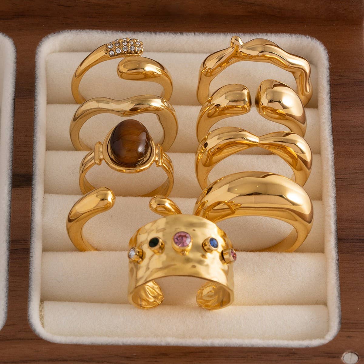 ADJUSTABLE OPEN RING GEOMETRIC DESIGN FOR WOMEN_CWAJE1224