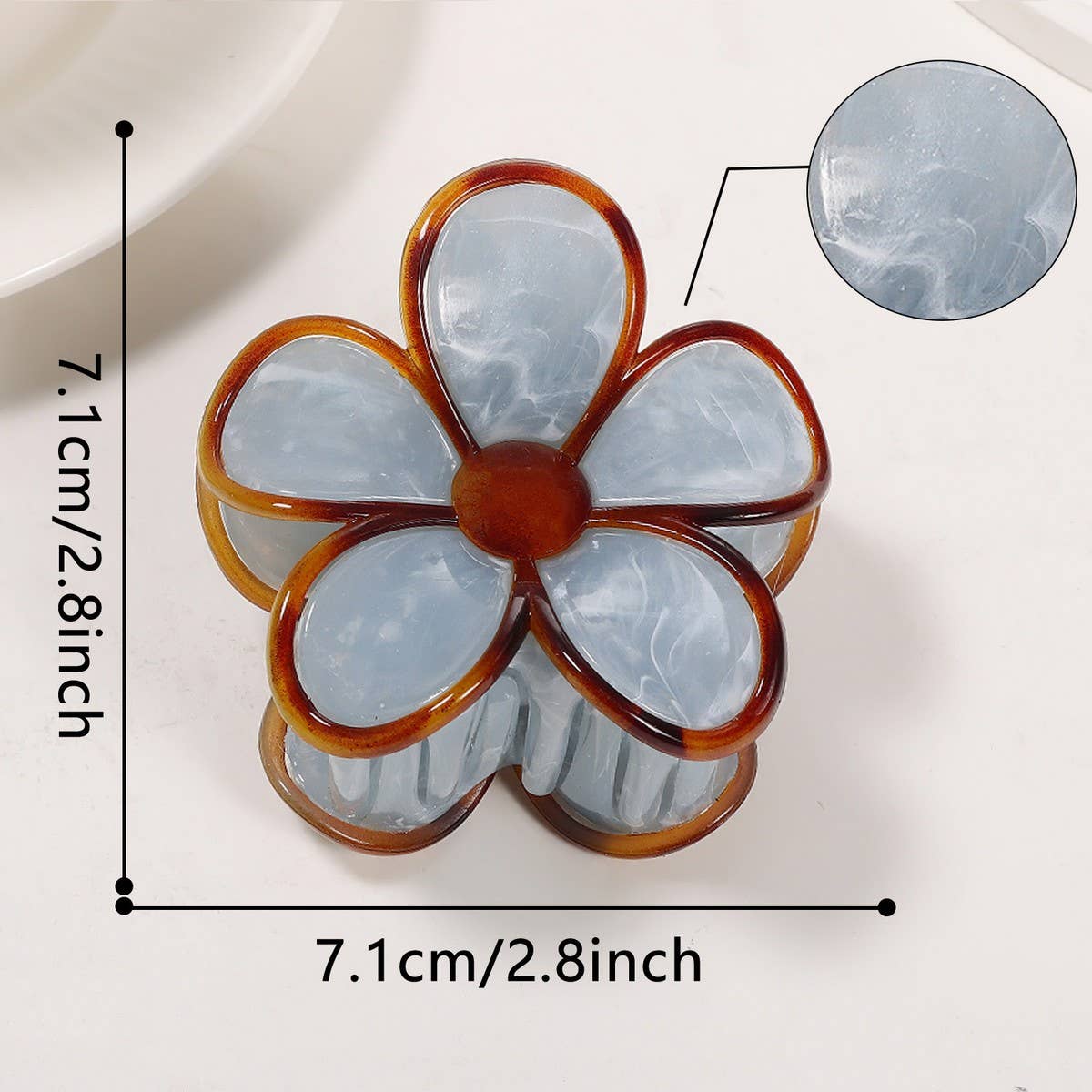 GOLD FLORAL FLOWER HAIR CLAW CLIPS FOR FALL_CWAHA0681