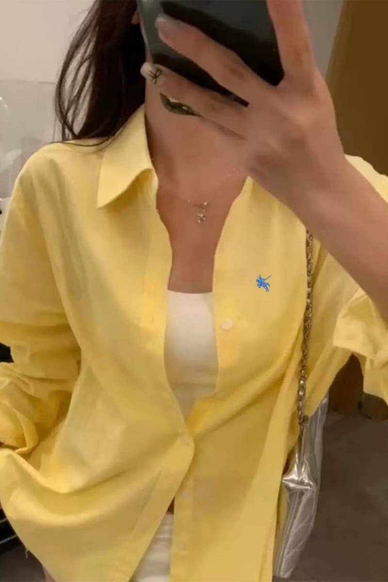 CWTSTL01010_CASUAL LOOSE SOLID LONG SLEEVE SHIRT