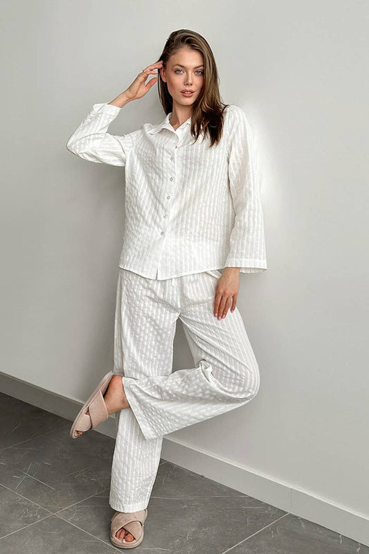 CWSPJ0263_LONG SLEEVE AND LONG PANTS TWO PIECE SLEEPING SET