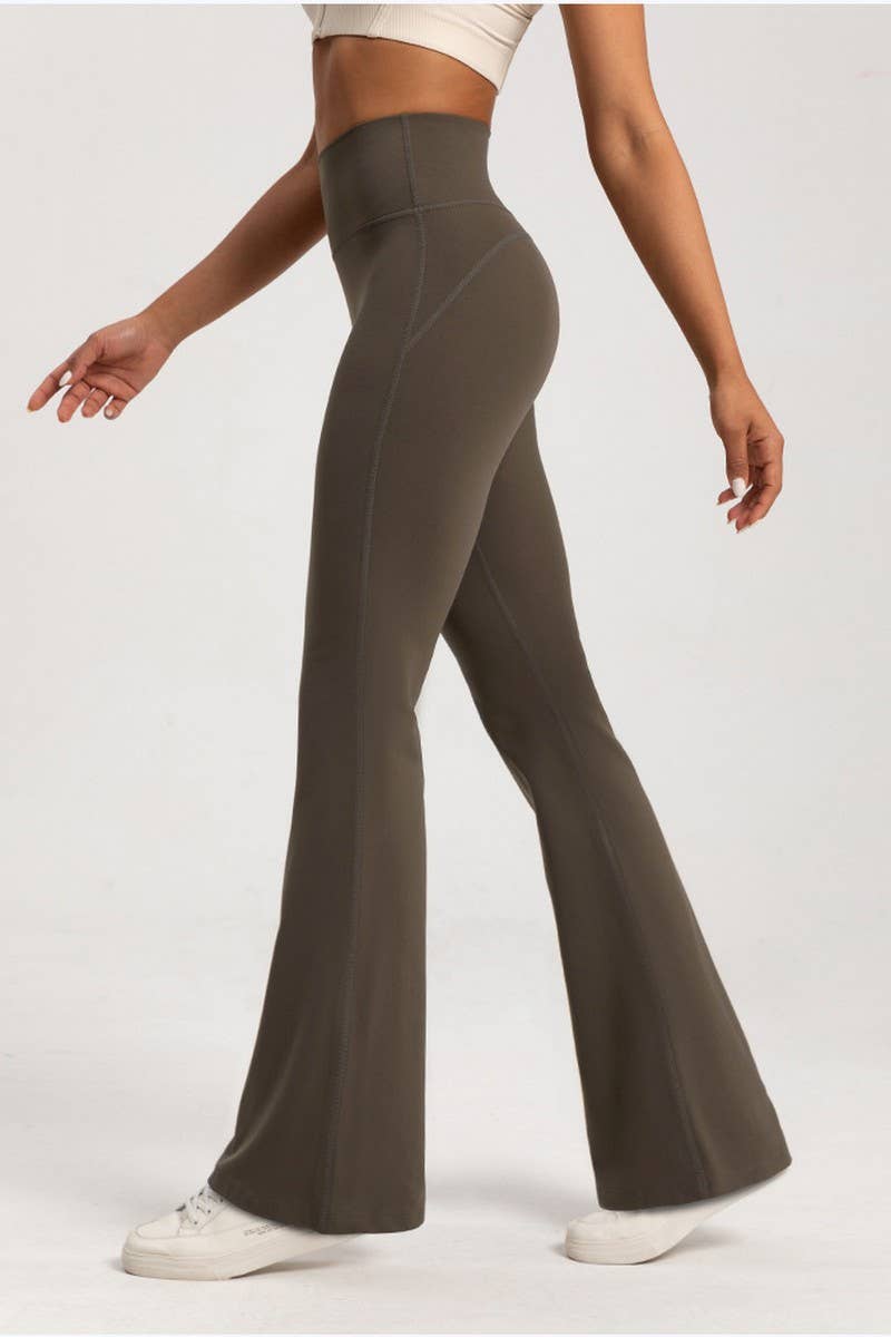 CWBLP1499_HIGH WAISTED SLIM FIT WIDE LEG SPORTS TROUSERS