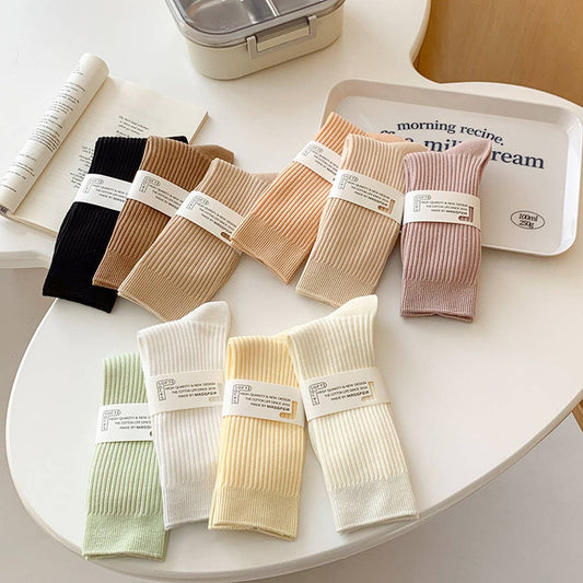 SPRING AND SUMMER MACARON COLOR SOCKS_CWMS0597