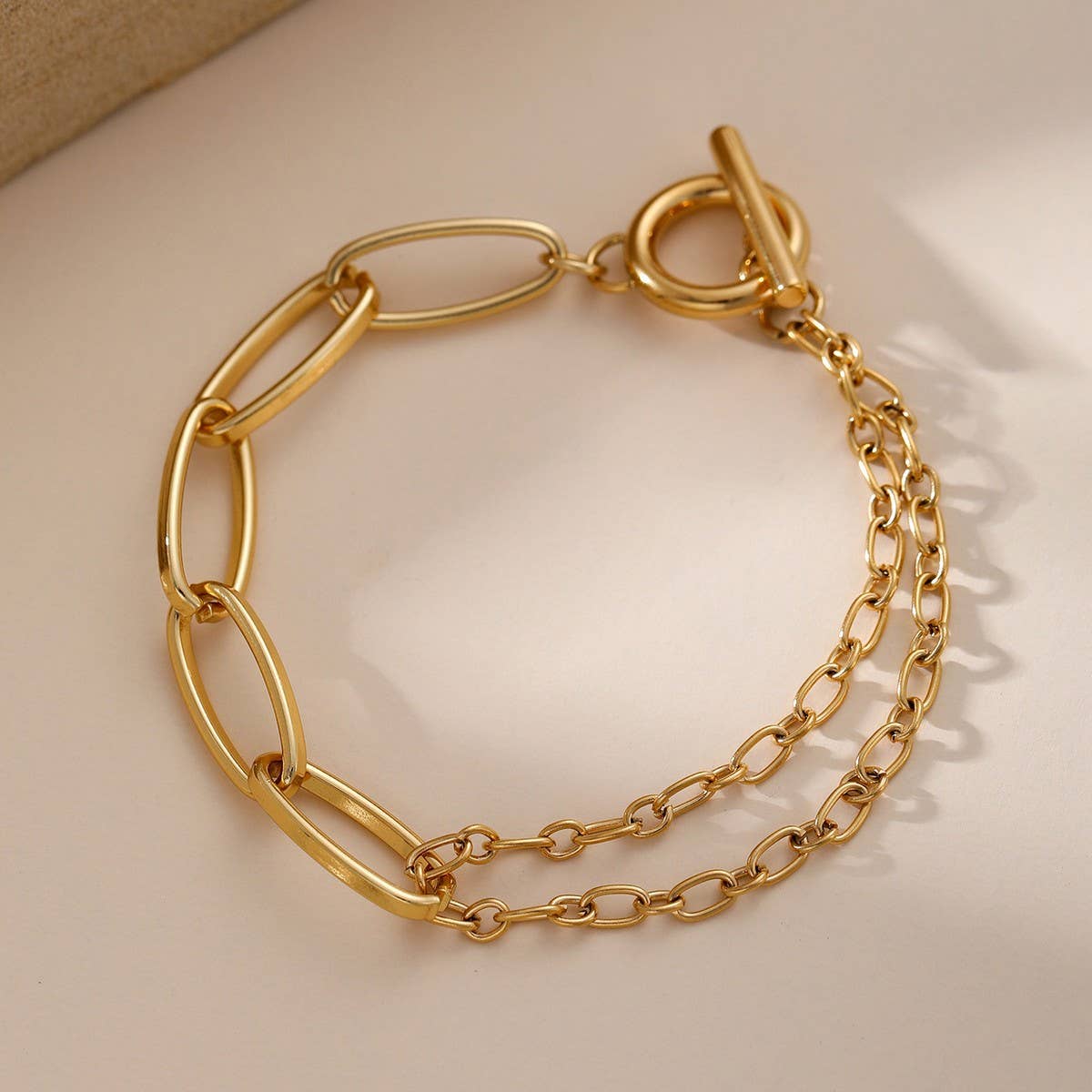 PAPERCLIP TITANIUM STEEL PERSONALIZED BRACELET_CWMM3720