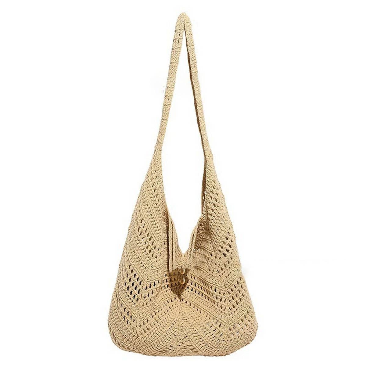 CUAB00626_2025 BOHO WOVEN TOTE BAG LARGE CAPACITY BEACH BAG