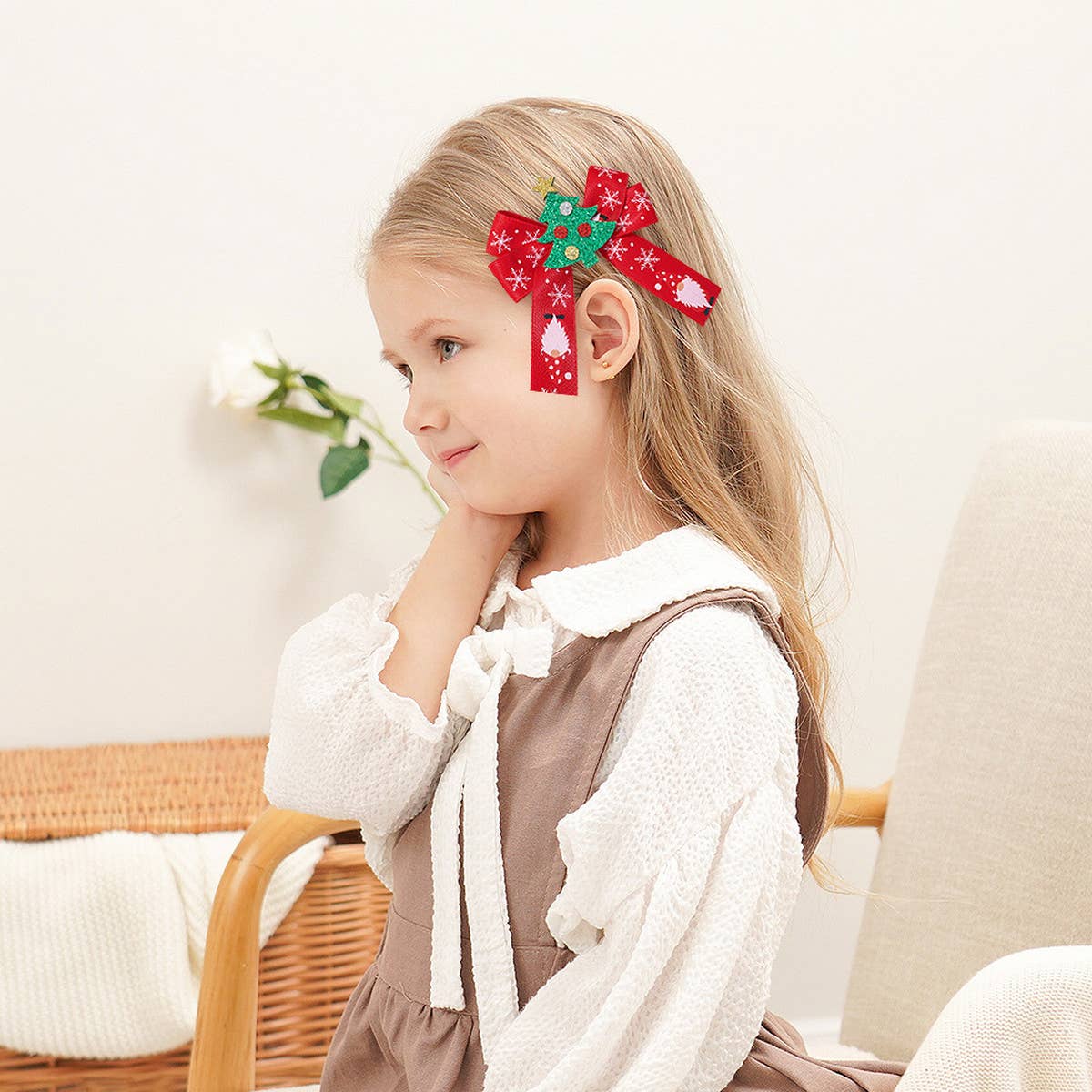 CHILDREN'S RIBBON BOW HAIRPIN