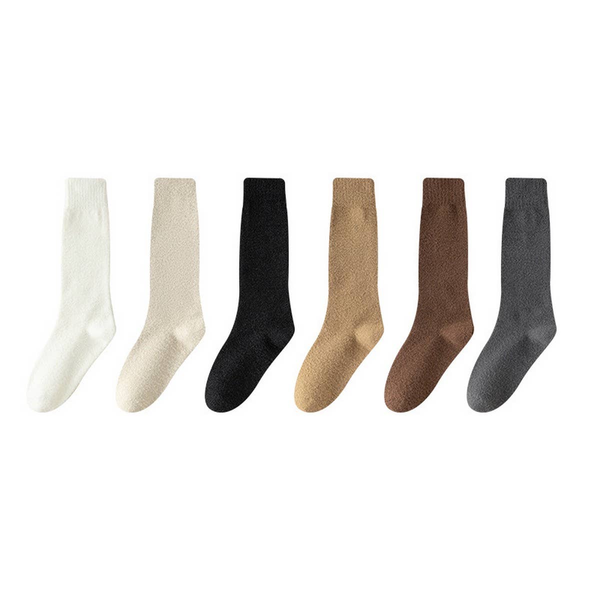 CWMS02752_WINTER FLEECE LINED WARM LONG SOCKS WOMEN THICK