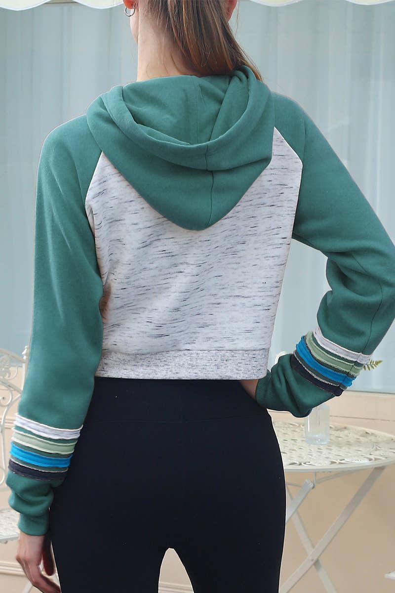 CWOHOL424_Basic Lightweight Pullover Cropped Hoodie