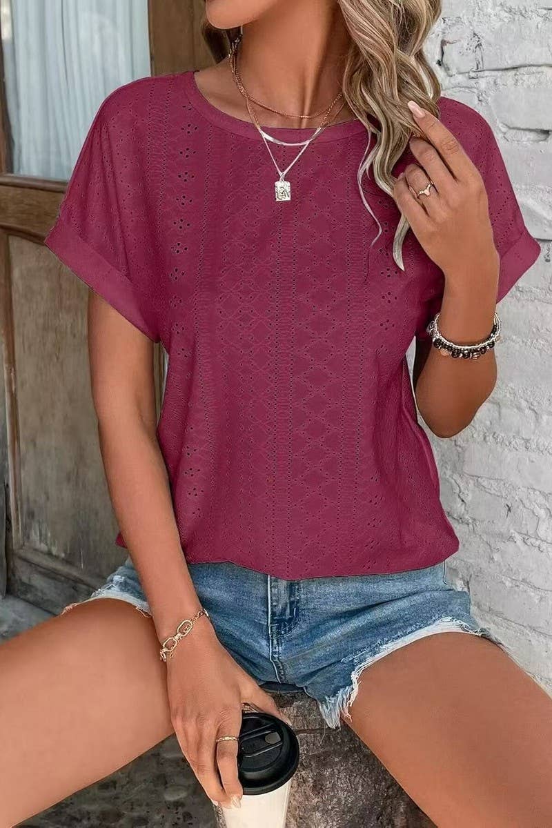 CWTTS1321_SUMMER NEW ROUND NECK LOOSE SHORT SLEEVE T-SHIRT