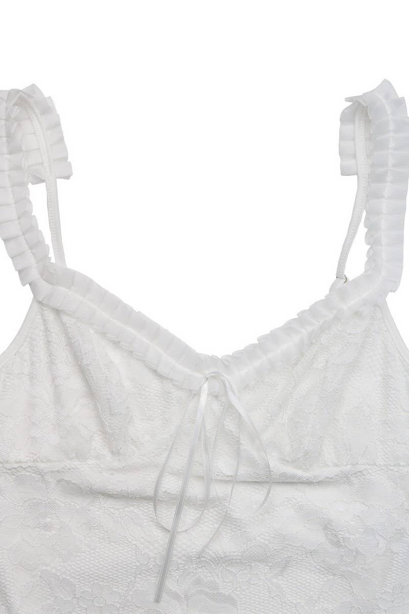 CWSBS0215_LACE TRIM SLEEVELESS SPAGHETTI STRAP BODYSUIT