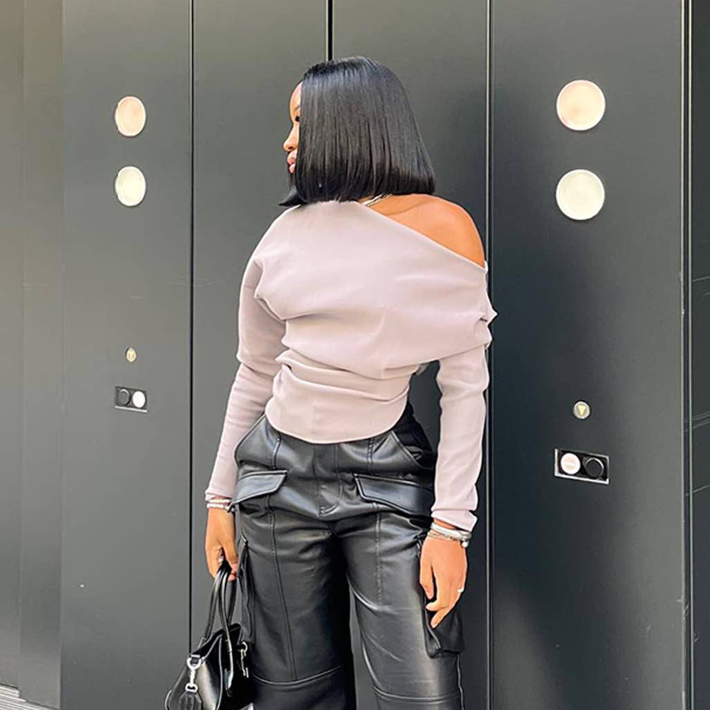 DIAGONAL NECKLINE IRREGULAR FASHION HOODIE