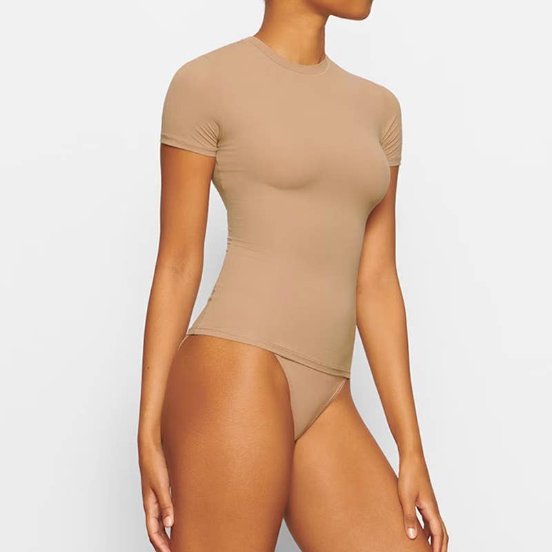 Crew neck slim-fit Hottie solid color T-shirt