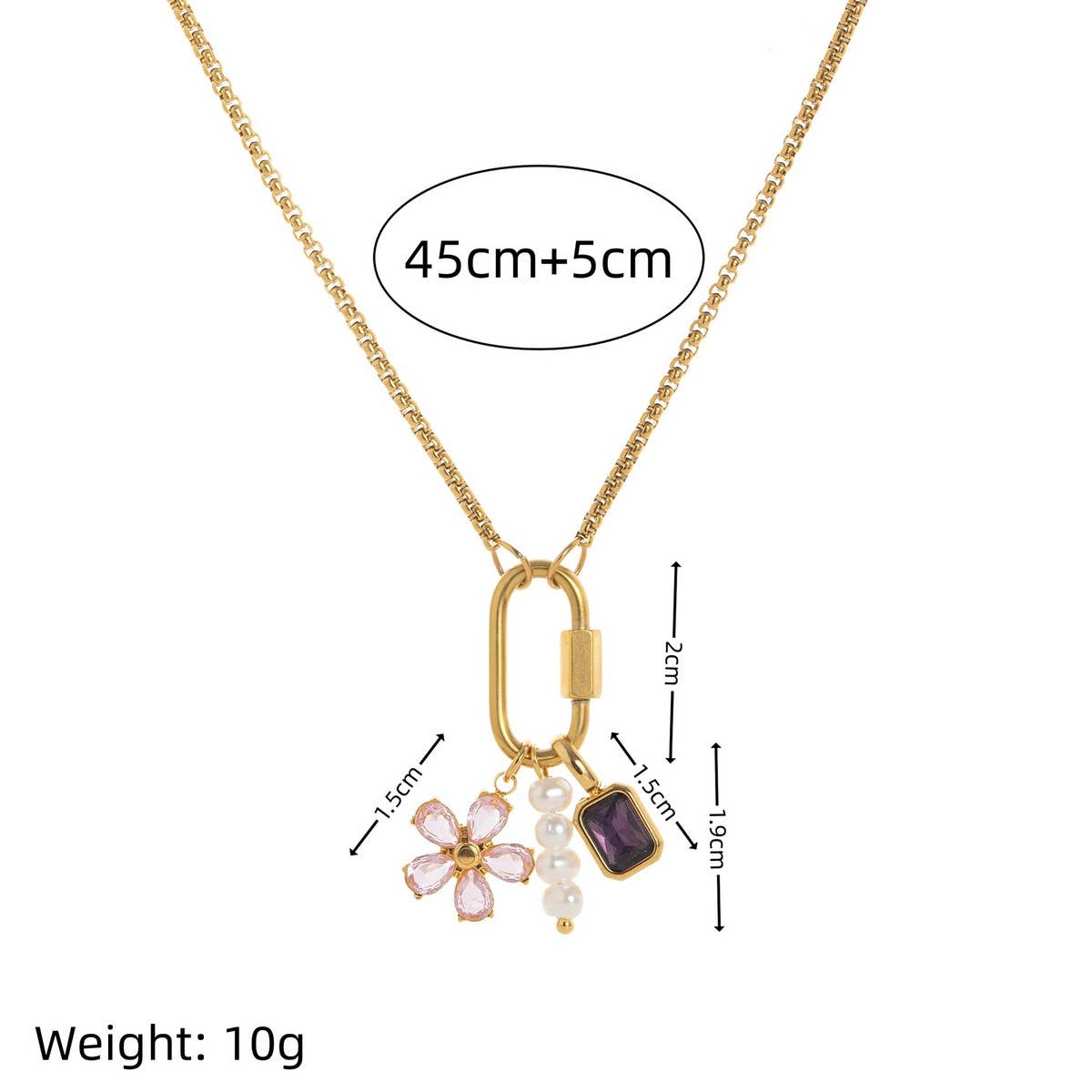 PERSONALIZED CREATIVE STAINLESS STEEL NECKLACE_CWMM3922