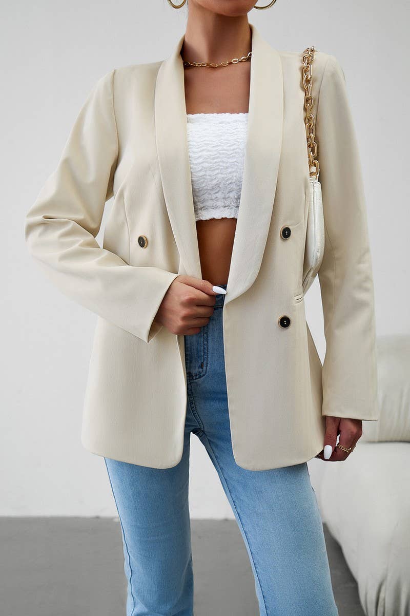 CWOCO0271_SOLID COLOR ELEGANT COMMUTER SUIT JACKET