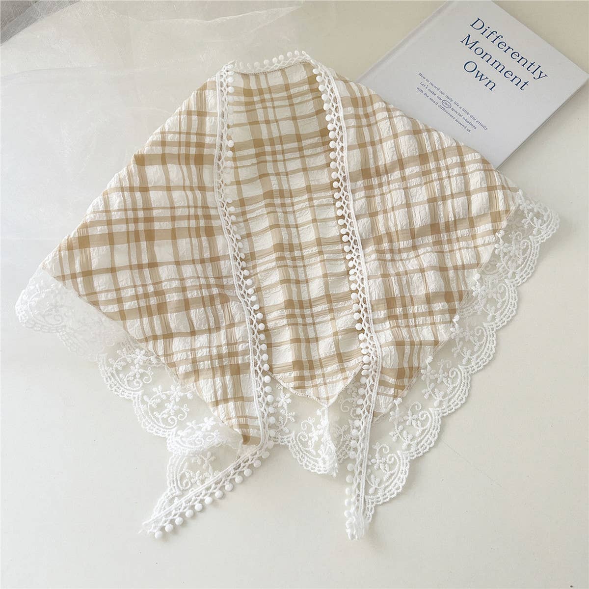 Lace Triangle Scarf - Striped Headband Scarf