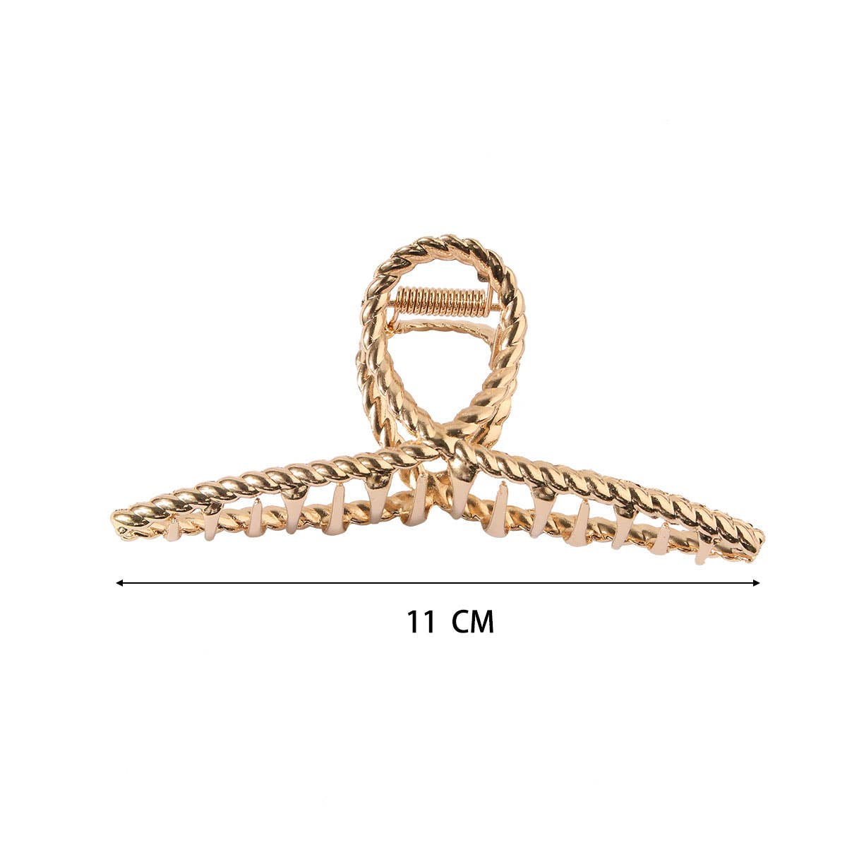 6-Pack Gold Tone Metal Hair Claws, Strong Hold_CWABE0199