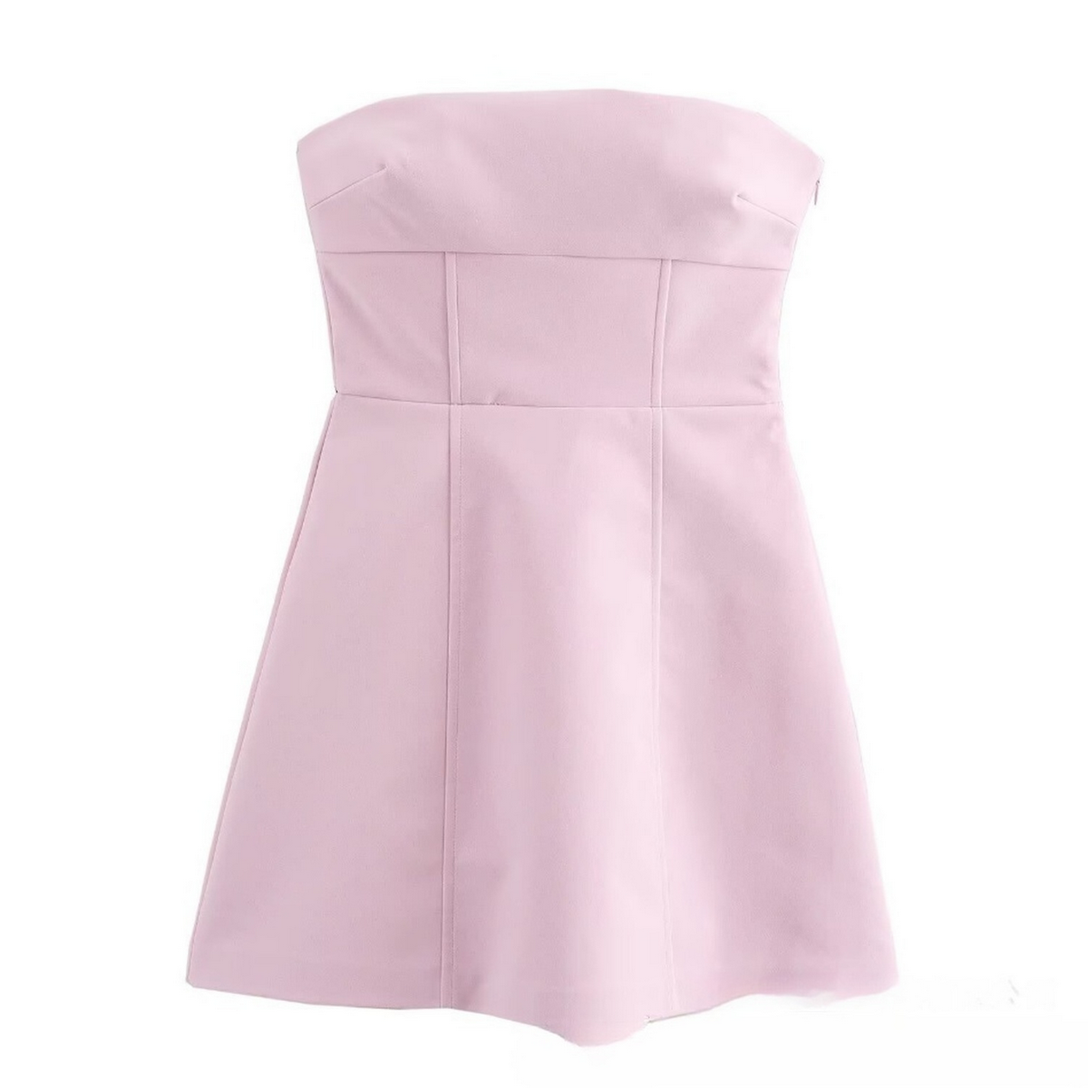 Bowknot Strapless Mini Dress - French Casual Chic_CWDMD5804