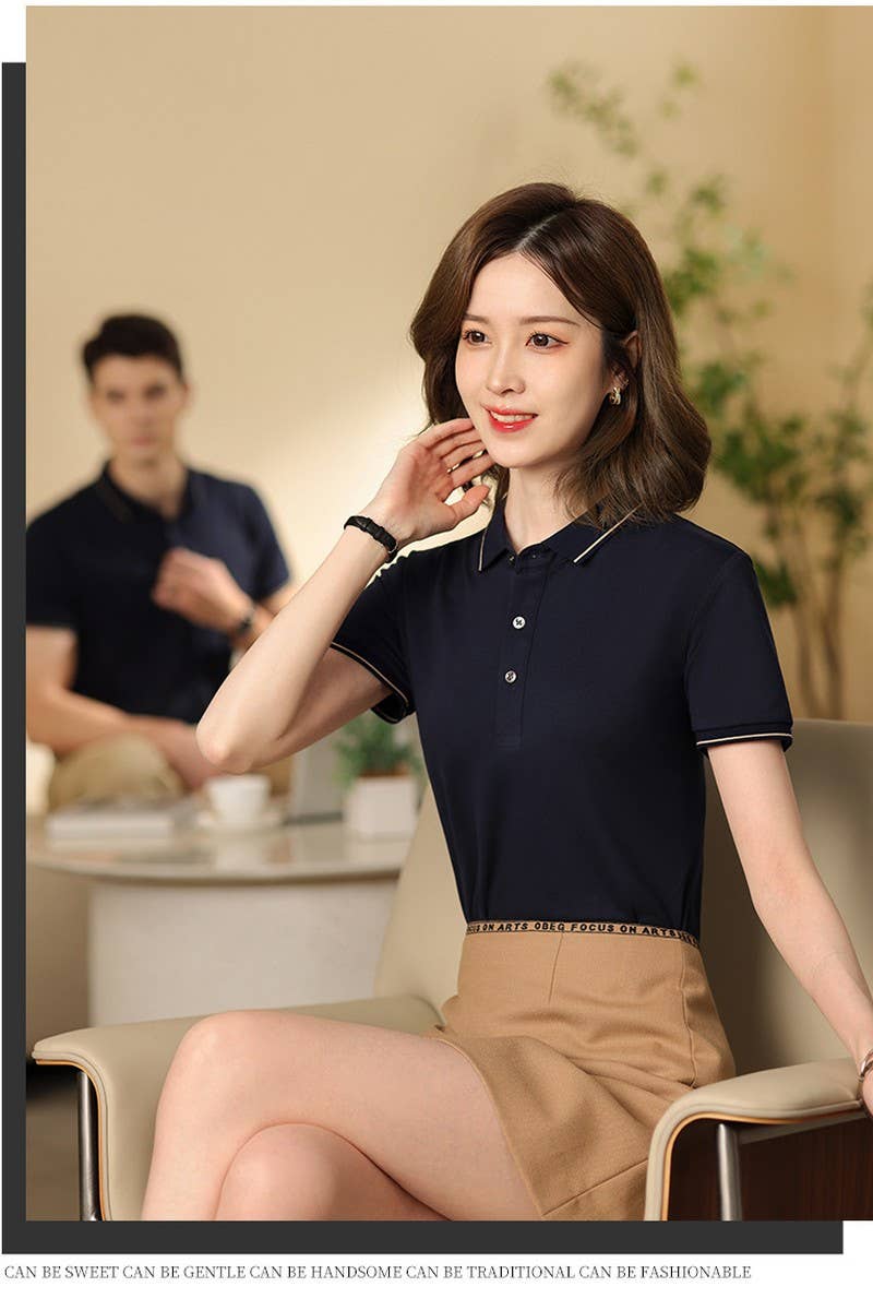 CWTBLS02447_SHORT-SLEEVED CASUAL TOPS FOR WORK AND WEEKENDS