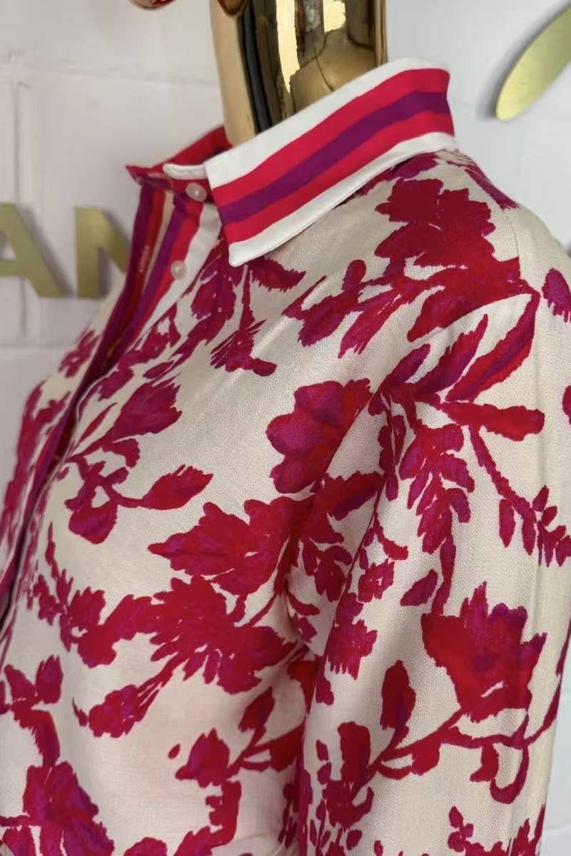 CWSTB2013_FLORAL BUTTON UP SHIRT AND SHORTS SET