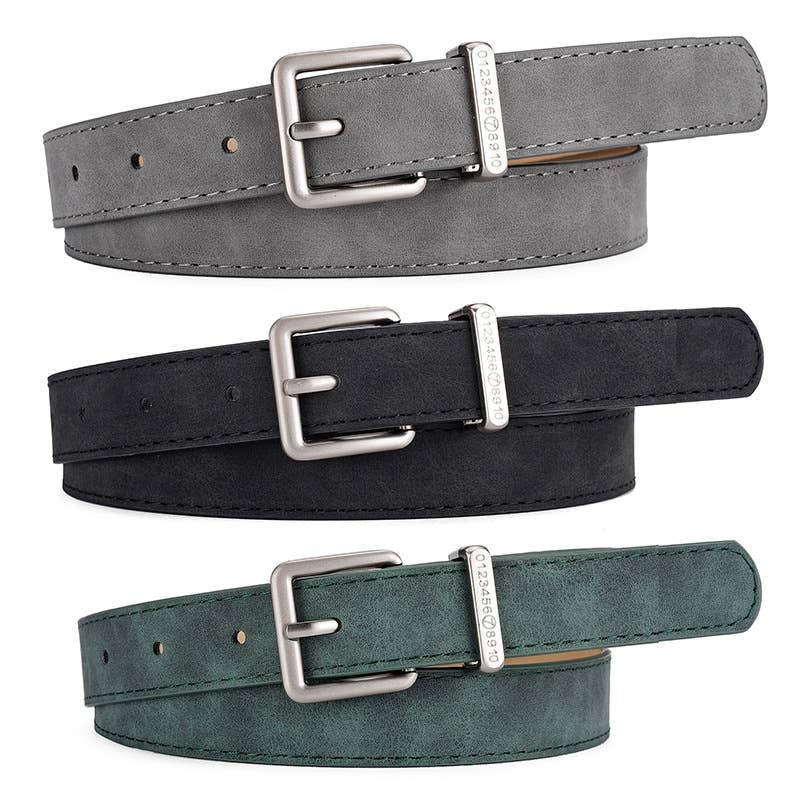 FROSTED NEEDLE BUCKLE WOMEN'S DENIM BELT