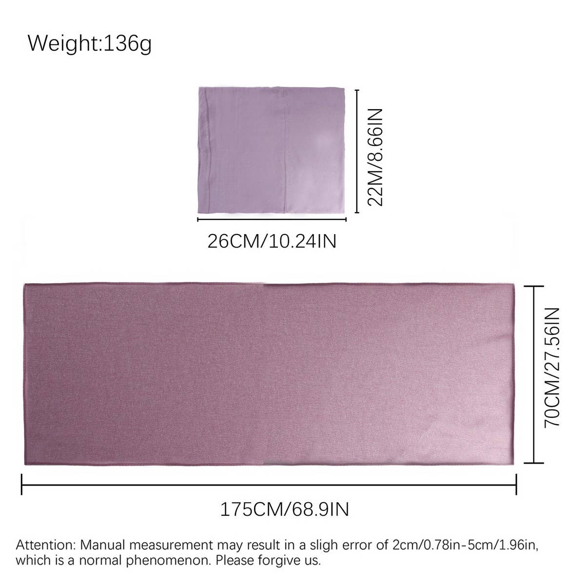 TWO-PIECE CHIFFON SHAWL AND HEADSCARF