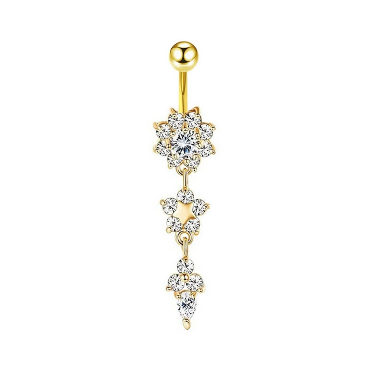 Cute Dangle Navel Rings ? Heart, Devil & Flower