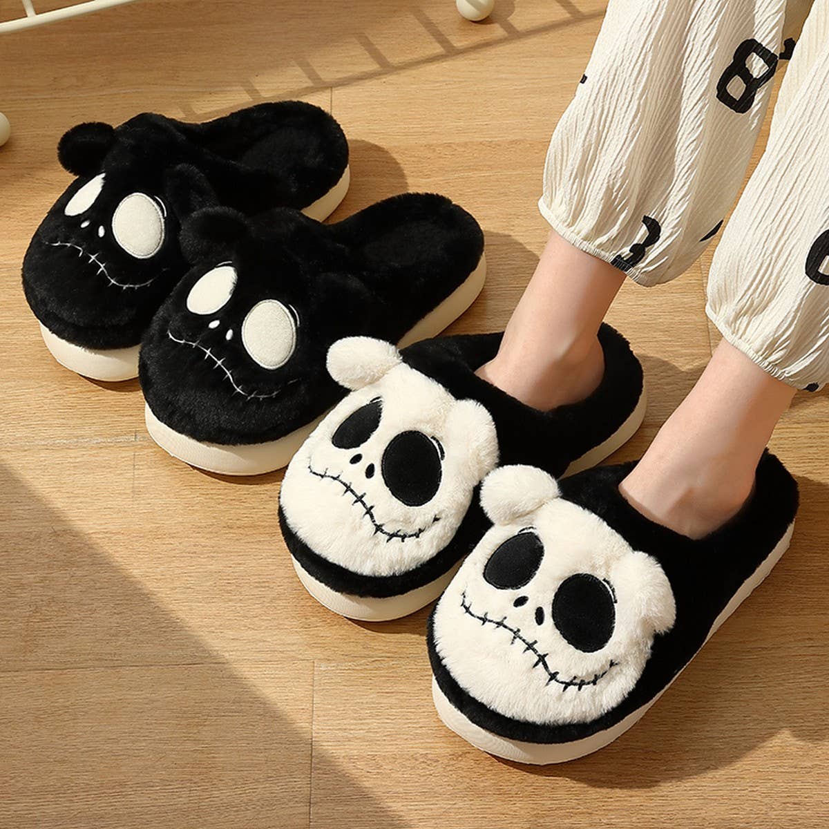 HALLOWEEN SLIPPERS CARTOON ANIMAL HOUSE SLIPPERS