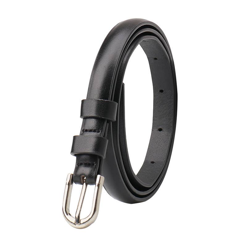 High-end minimalist alloy pin buckle belt