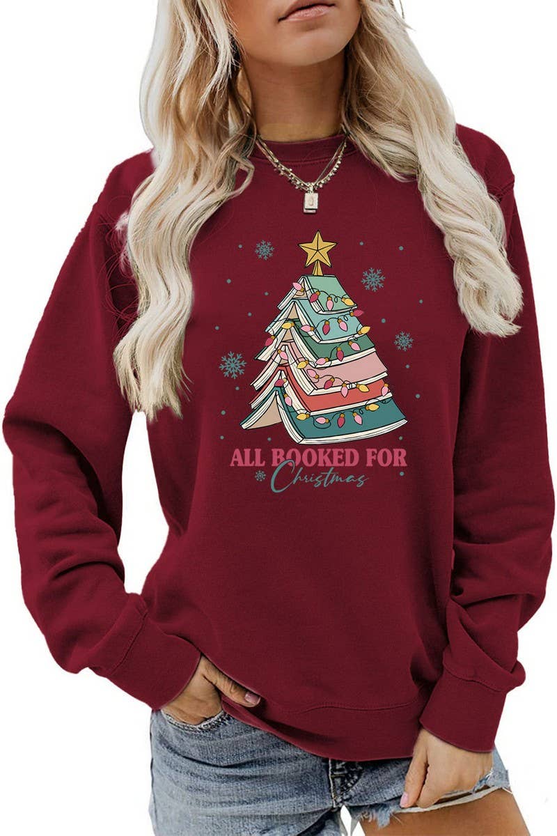 CWTBLL01325_LETTER PRINT CREW NECK CHRISTMAS SWEATSHIRT