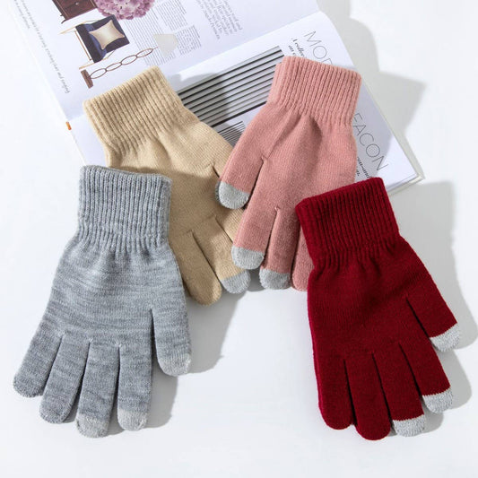 KNITTED TOUCHSCREEN GLOVES FOR WARM WINTER_CWAG0150