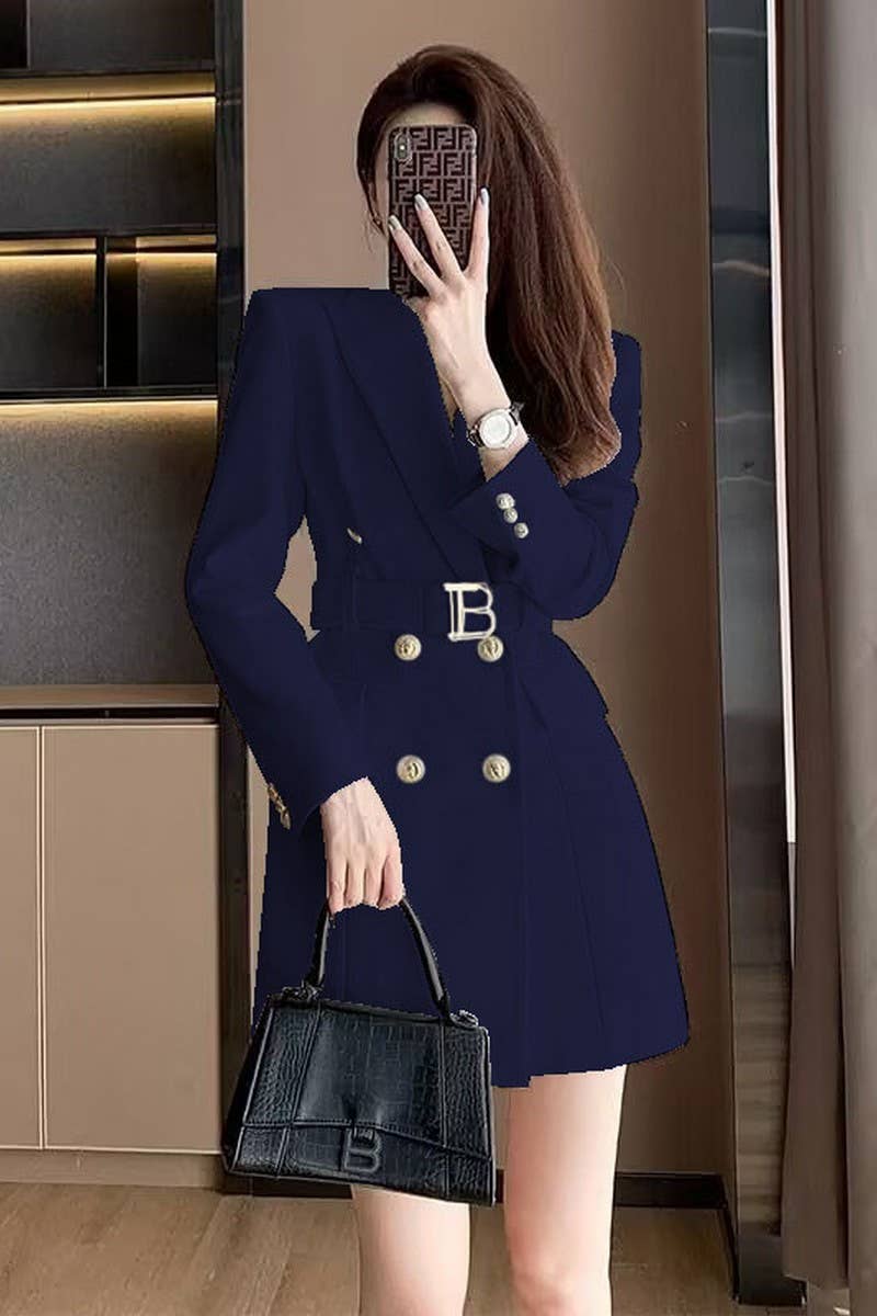 CWOBL00205_NEW SPRING FRENCH STYLE DOUBLE-BREASTED SUIT JACK